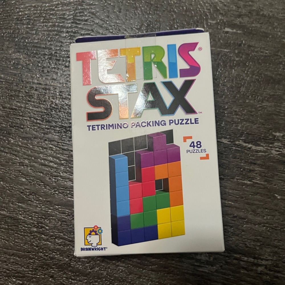 Brainwright Tetris Stax Tetrimino Packing Puzzle Game 48 Puzzles